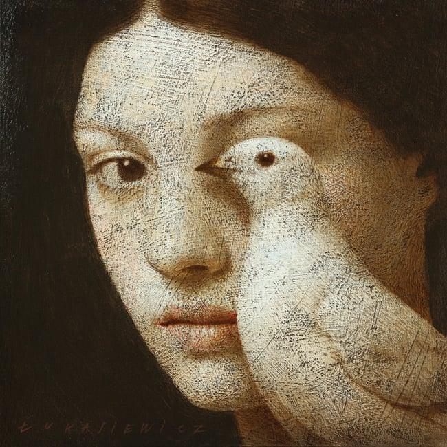 Woman with a bird IV