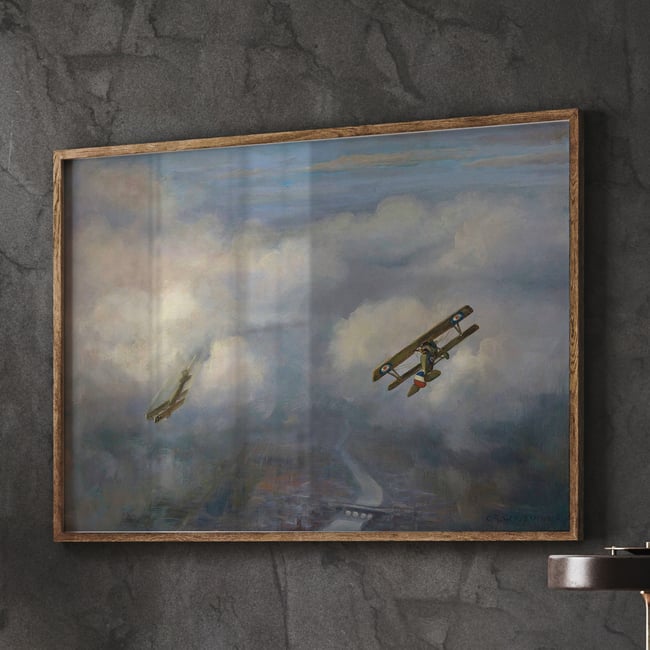 C.R.W. Nevinson | Airplanes in the Sky | Fine Art Reproduction