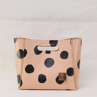 Image 1 of Medium Grab-handle Clutch dots