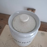 Image 6 of Antique Victorian Banded Storage Jar Split Peas