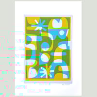 Image 4 of Mustard Aqua Abstract 2