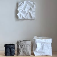Image 1 of Washable paper baskets in Grey, Black and White