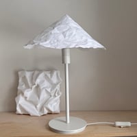 Image 4 of Mushroom Table Lampshade and stand cover in white washable paper