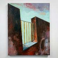 Image 2 of Painting / maleri / "ISLANDS BRYGGE – Malerdrømme og tankestreger – Havneparken" / 40x50 cm