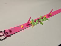 Image 4 of UV REACTIVE Neon Batwing Cybergoth spiked choker