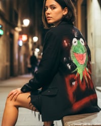 Image 1 of PUNK   ✘ IBIZA FROG JACKET  ✘VINTAGE BLAZER ✘UPCYCLED