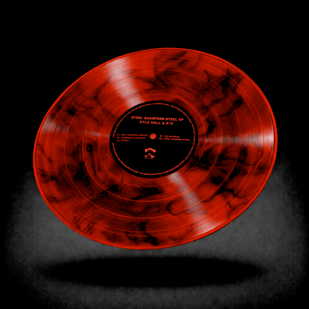 Kyle Hall & K15 - Steel Sharpens Steel EP (Red Transluscent Black Marble Vinyl)