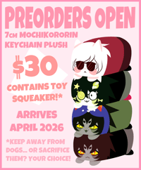 Image 1 of Homestuck Mochikororin || 7cm Keychain Plushies with Toy Squeaker  (PREORDER)