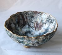 Image 5 of Handmade Paper Mache Bowl with Marine Motifs | Eco Art Decor