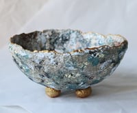 Image 8 of Handmade Paper Mache Bowl with Marine Motifs | Eco Art Decor