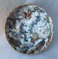 Image 9 of Handmade Paper Mache Bowl with Marine Motifs | Eco Art Decor