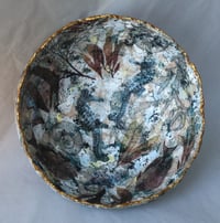 Image 3 of Handmade Paper Mache Bowl with Marine Motifs | Eco Art Decor