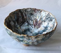 Image 10 of Handmade Paper Mache Bowl with Marine Motifs | Eco Art Decor