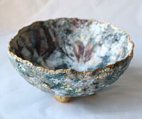 Image 11 of Handmade Paper Mache Bowl with Marine Motifs | Eco Art Decor