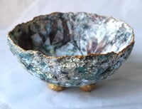 Image 12 of Handmade Paper Mache Bowl with Marine Motifs | Eco Art Decor