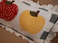 Image 2 of Colorful Applique Apples 2/Buffalo Check/white ruffle 