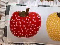 Image 3 of Colorful Applique Apples 2/Buffalo Check/white ruffle 