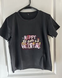 Kids Black T (M) Happy Valentine's