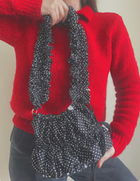 Image 1 of Black Polka Dot Pudding Pouch 