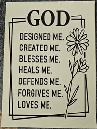 Image 2 of God Designed Me...