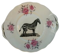 Pink and Black Zebra Plate