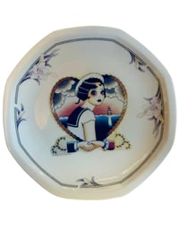 Sailor Girl Holding Hands Plate