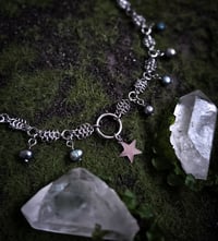 Image 1 of Pearl micro chainmail necklace 
