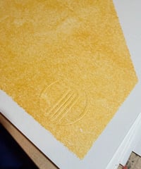 Image 2 of Coffee - Metallic Gold Vintage aged textured look Screen Print - Edition of 18