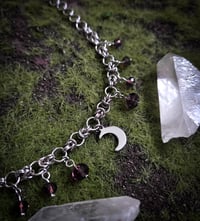Image 1 of Purple moon chainmail necklace 