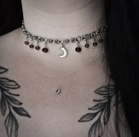 Image 3 of Purple moon chainmail necklace 