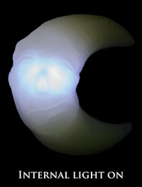 Image 3 of Moon Light Up Wall Hanger One Off- All Glow