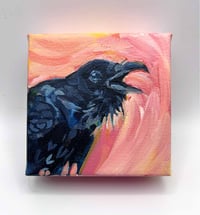 Image 1 of On Caw — crow painting