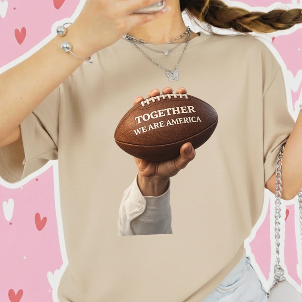 Image of WE ARE AMERICA FOOTBALL HAND T-Shirt / Sweater