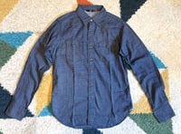 Image 1 of 45 rpm indigo yarn-dyed snap button shirt, size 3 (fits M)