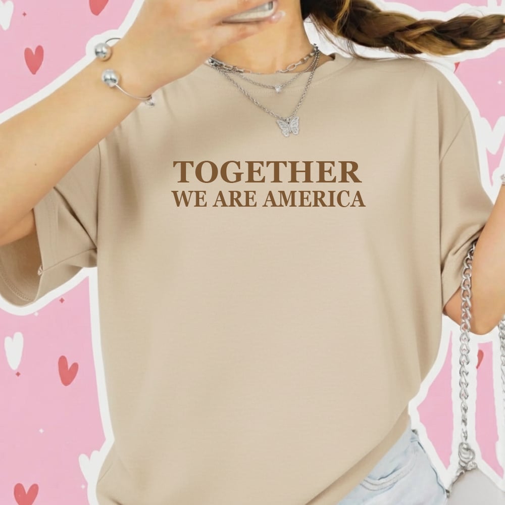 Image of TEXT ONLY WE ARE AMERICA T-Shirt / Sweater