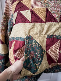 Image 5 of Handmade Upcycled Patchwork Quilt Hoodie 