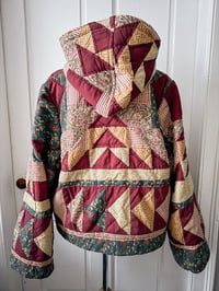 Image 2 of Handmade Upcycled Patchwork Quilt Hoodie 
