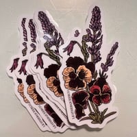 Pansies and Lavender Sticker