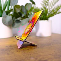 Image 2 of Handmade Cellphone Stand Dock, Tie Dye, iPhone, Samsung, android, gift, phone, charging, stand