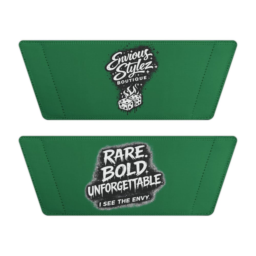 Image of Slide Sandals — Green "Rare Bold Unforgettable" Removable-Strap Pool Slides