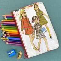 Image 1 of Sewing Pattern Pencil Case, 60’s Girl’s Dress