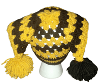 Image 2 of Custom Theme "Jokers Card" Crochet Jester Beanies with Pompoms
