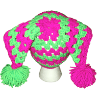 Image 3 of Custom Theme "Jokers Card" Crochet Jester Beanies with Pompoms