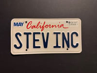Tuff Collectible License Plate from California (Stev Inc)