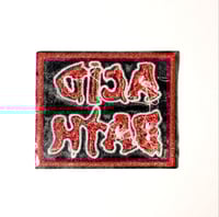 Image 2 of Acid Bath Band Logo Embroidered Rectangular Patch With Merrowed Edge