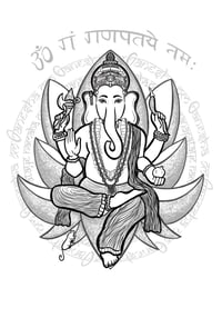 Image 3 of Ganesha Shirt (om gam ganapataye namaha)