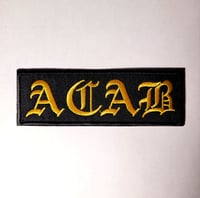 Image 1 of Embroidered ACAB (All Cops Are Bastards) Patch With Merrowed Edge
