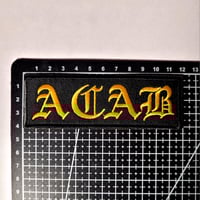 Image 3 of Embroidered ACAB (All Cops Are Bastards) Patch With Merrowed Edge