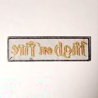Image 2 of High On Fire Embroidered Patch With Merrowed Edge