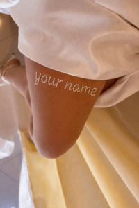 Image 1 of Personalised Crystal Bridal Tights